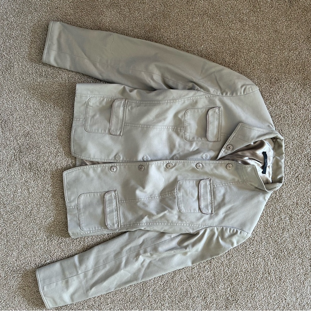 Tahari Men's Light Tan Military Jacket